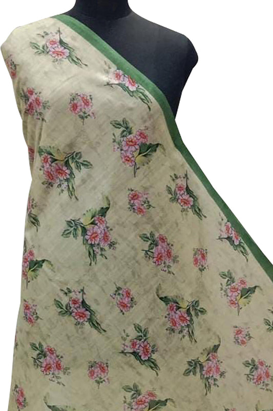 Multicolor Digital Printed Linen Dupatta - Luxurion World