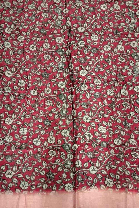 Get Trendy: Shop Red Digital Printed Pure Linen Dupatta Online Now! - Luxurion World