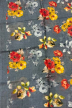 Shop Grey Digital Printed Pure Linen Dupatta Online - Get Yours Today! - Luxurion World