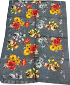 Shop Grey Digital Printed Pure Linen Dupatta Online - Get Yours Today! - Luxurion World