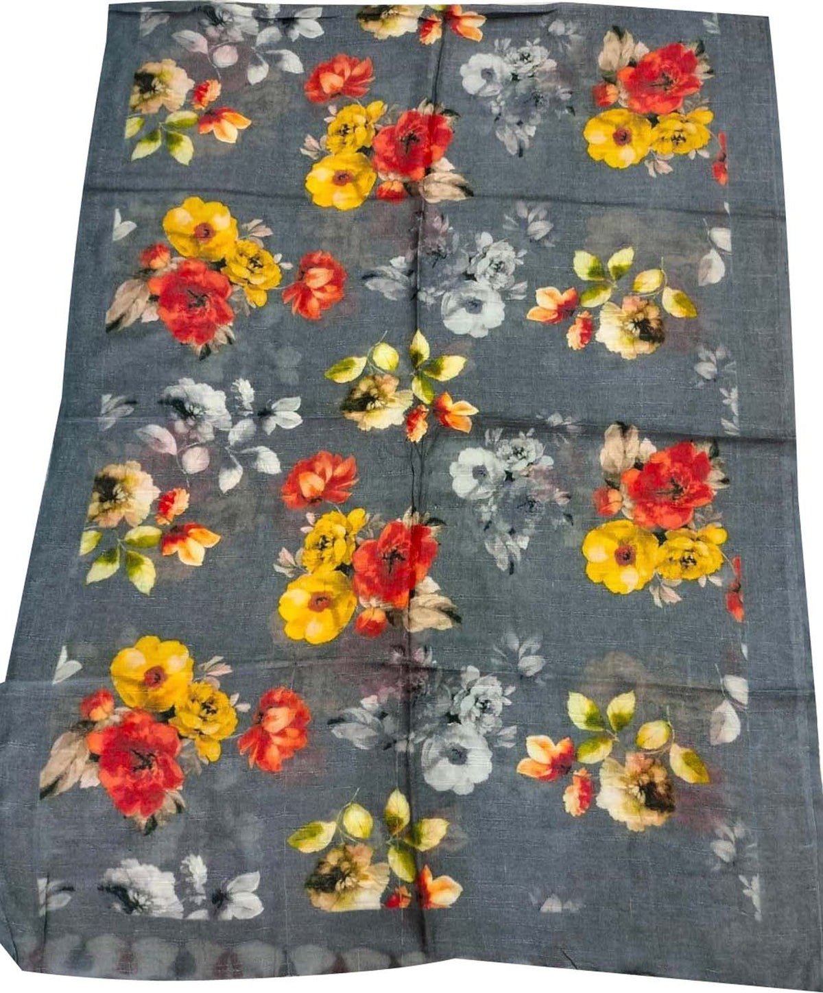 Shop Grey Digital Printed Pure Linen Dupatta Online - Get Yours Today! - Luxurion World