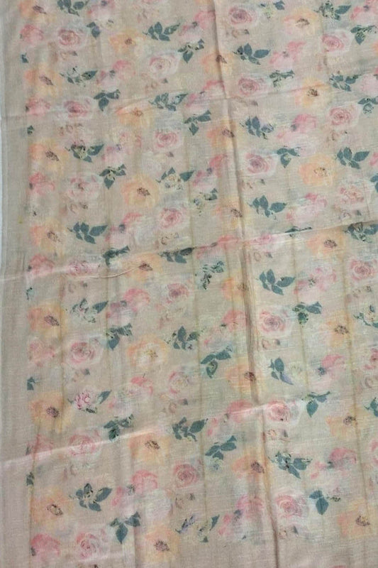 Get Your Hands on the Latest Pastel Digital Printed Pure Linen Dupattas - Luxurion World