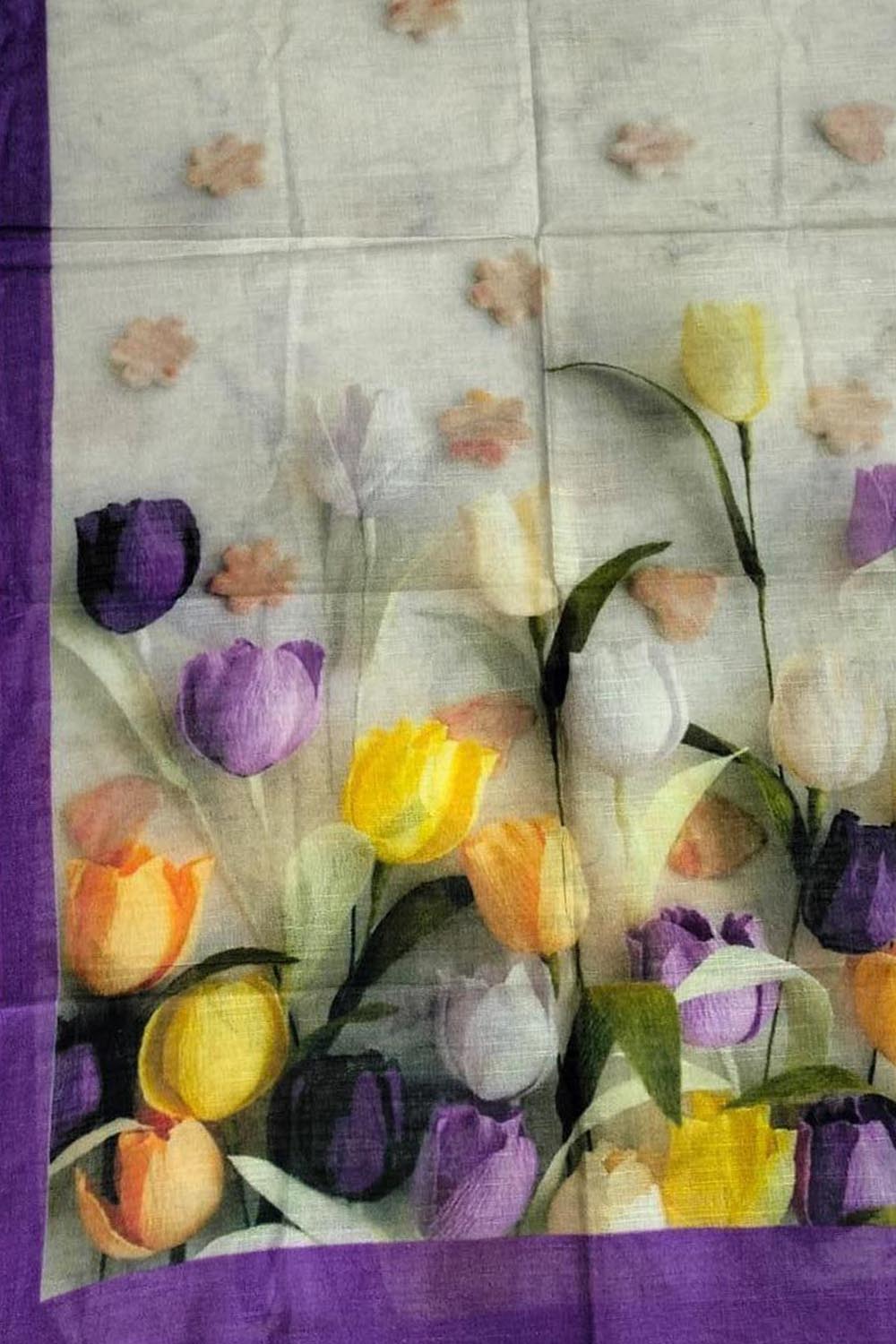 Shop Off White Pure Linen Dupatta Online - Latest Prints | Free Shipping - Luxurion World