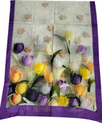 Shop Off White Pure Linen Dupatta Online - Latest Prints | Free Shipping - Luxurion World
