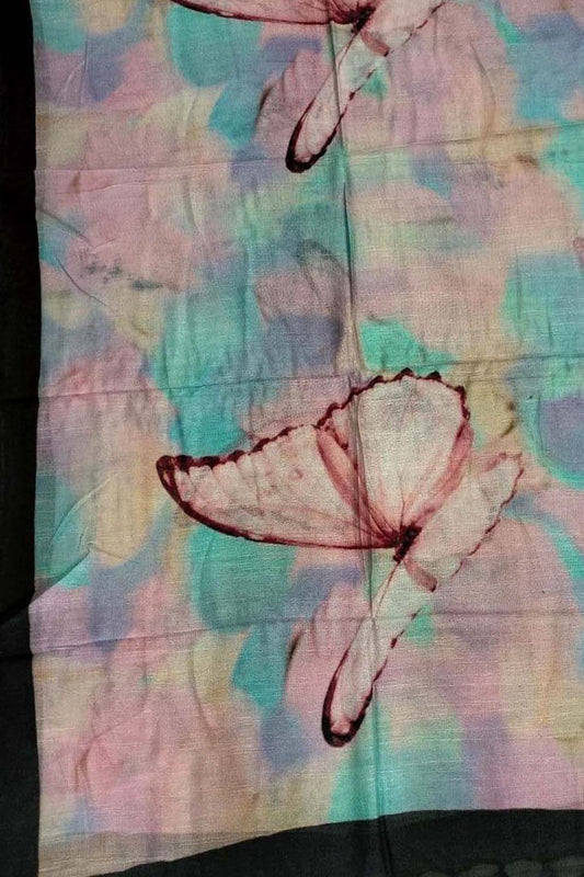 Shop Multicolor Pure Linen Dupatta Online - Best Quality Prints - Luxurion World