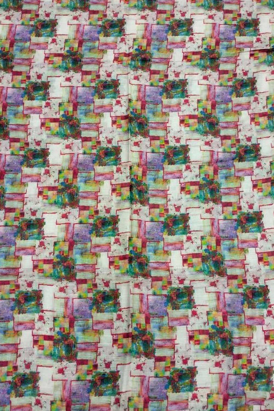 Shop Multicolor Digital Printed Pure Linen Dupatta Online - Latest Collection - Luxurion World