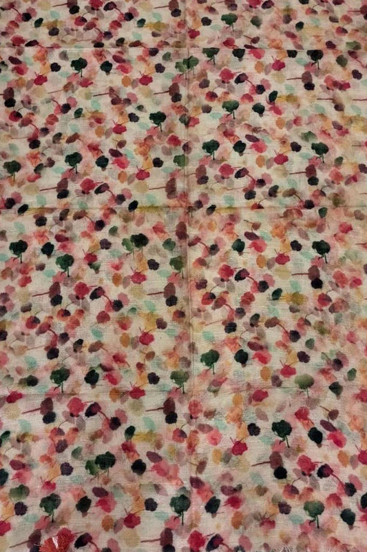 Shop Multicolor Digital Printed Pure Linen Dupatta Online - Latest Collection - Luxurion World