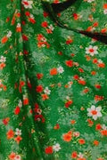Stylish Green Linen Dupatta with Digital Print - Luxurion World- Crafted Heirlooms