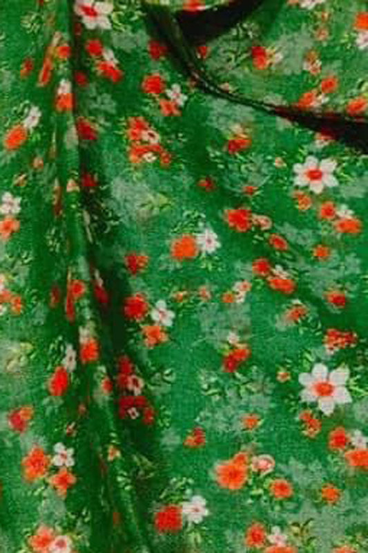 Stylish Green Linen Dupatta with Digital Print - Luxurion World