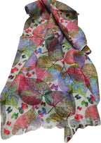 Vibrant Multicolor Linen Dupatta with Digital Print - Luxurion World- Crafted Heirlooms