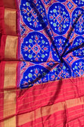 Blue Handloom Ikat Pure Silk Dupatta - Luxurion World