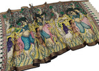 Multicolor Kalamkari Hand Painted Pure Bangalore Silk Dupatta - Luxurion World
