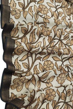 Pastel Kalamkari Hand Painted Cotton Dupatta - Luxurion World