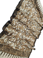 Pastel Kalamkari Hand Painted Cotton Dupatta - Luxurion World