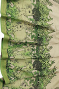 Hand Painted Mangalgiri Cotton Dupatta in Green & Pastel - Luxurion World