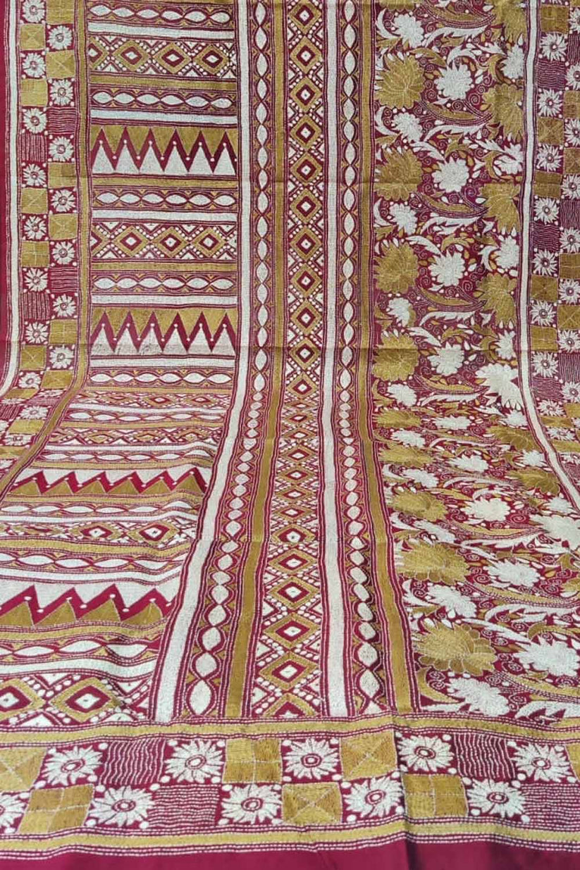Syaahi Bangalori Silk Bold Black Hand Painted Dupatta main image 1