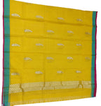 Yellow Handloom Kota Doria Real Zari Dupatta - Luxurion World