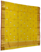 Yellow Handloom Kota Doria Real Zari Sona Roopa Dupatta - Luxurion World