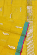 Yellow Handloom Kota Doria Real Zari Dupatta - Luxurion World