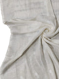 Off White Bhagalpur Handloom Linen Cotton Dupatta - Luxurion World