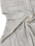 Off White Bhagalpur Handloom Linen Cotton Dupatta - Luxurion World