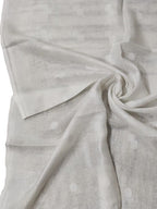 Off White Bhagalpur Handloom Linen Cotton Dupatta - Luxurion World