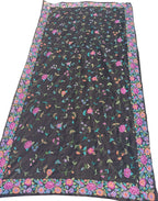 Elegant Black Hand Petit Point Pashmina Shawl: Luxurious and Timeless - Luxurion World