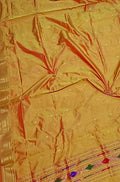 Yellow Handloom Paithani Pure Silk Dupatta - Luxurion World