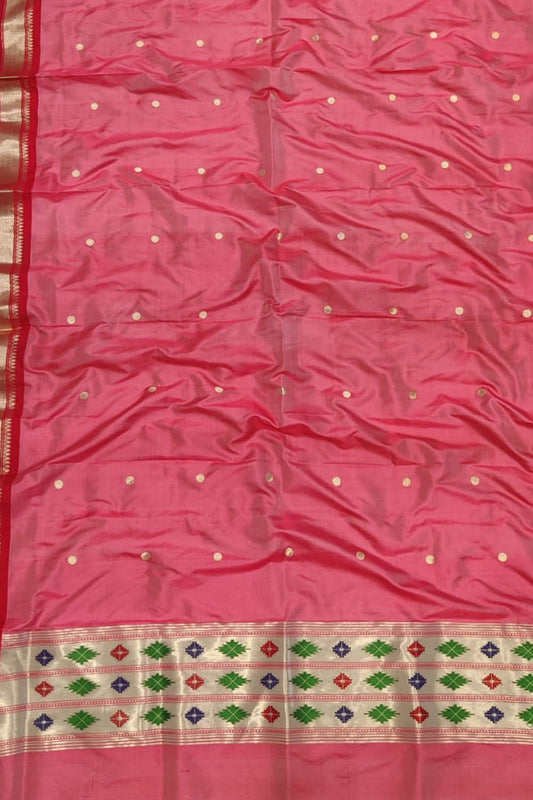Stunning Red Paithani Silk Dupatta - Pure Elegance for Any Occasion - Luxurion World