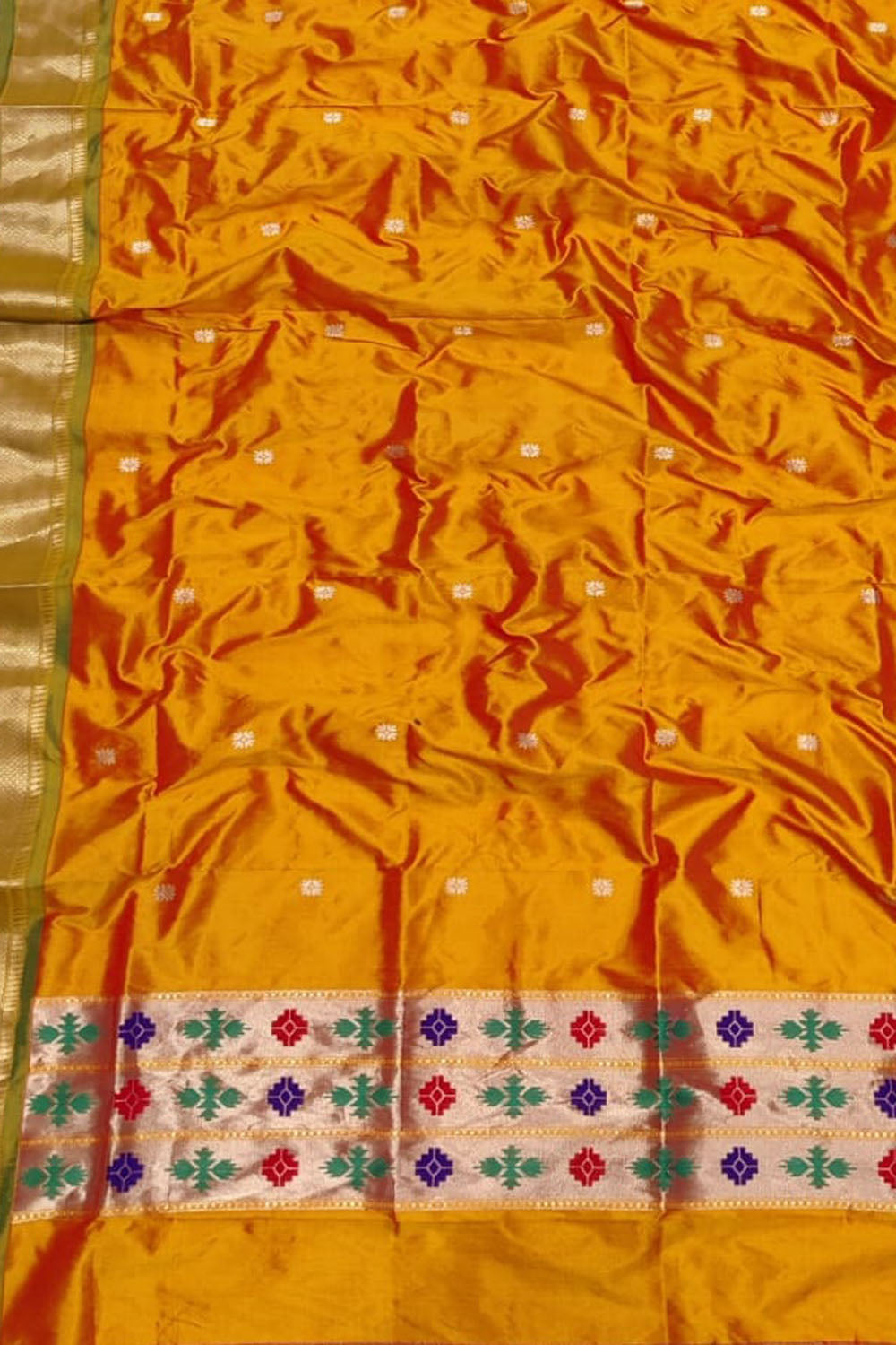Stunning Yellow Paithani Silk Dupatta - Pure Elegance!