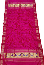 Pink Paithani Handloom Pure Silk Dupatta - Luxurion World