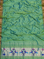 Green Paithani Handloom Pure Silk Dupatta - Luxurion World