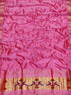 Pink Paithani Handloom Pure Silk Dupatta - Luxurion World