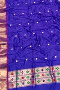 Exquisite Blue Paithani Silk Dupatta: Timeless Elegance, Luxurious Charm - Luxurion World