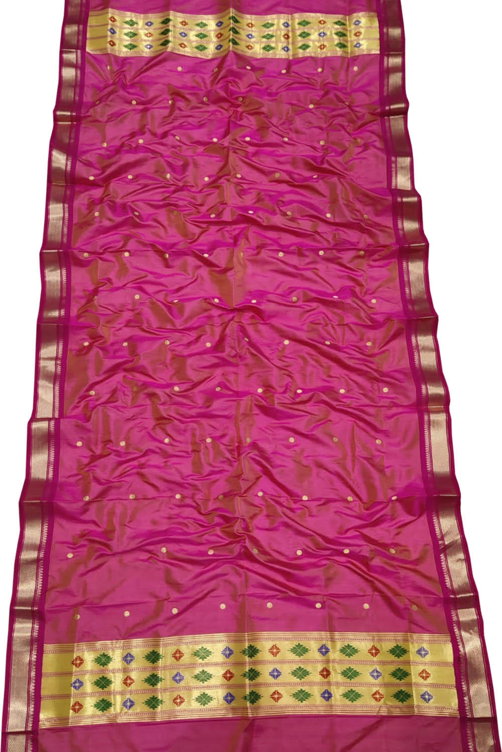 Elegant Pink Paithani Pure Silk Dupatta: A Timeless Accessory - Luxurion World