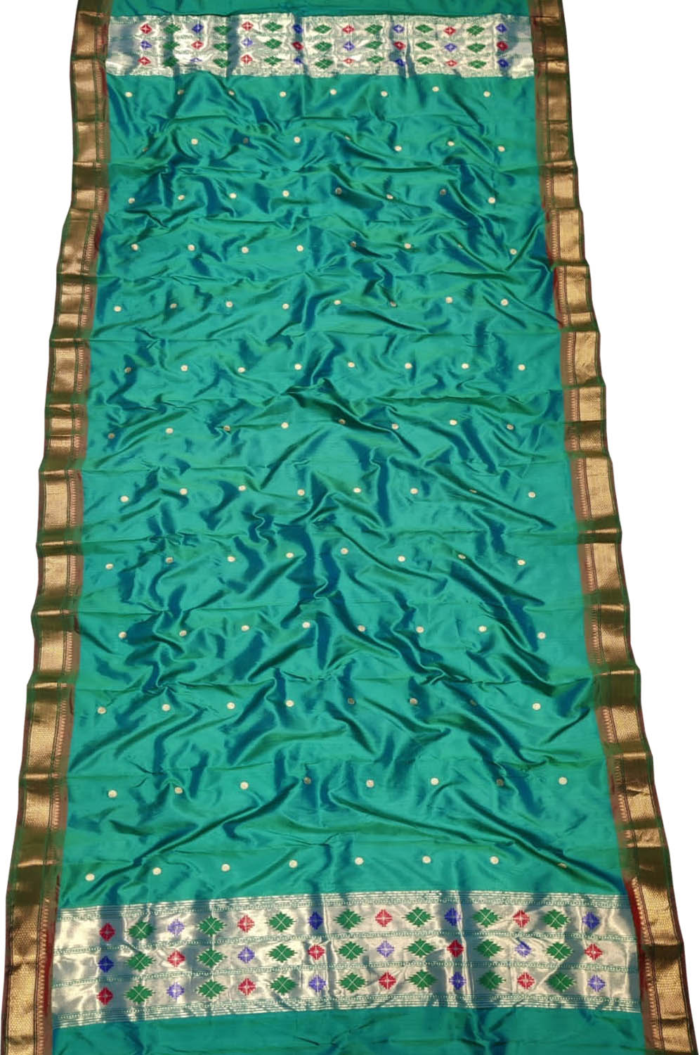Enchanting Green Paithani Silk Dupatta: Timeless Elegance, Stunning Beauty - Luxurion World