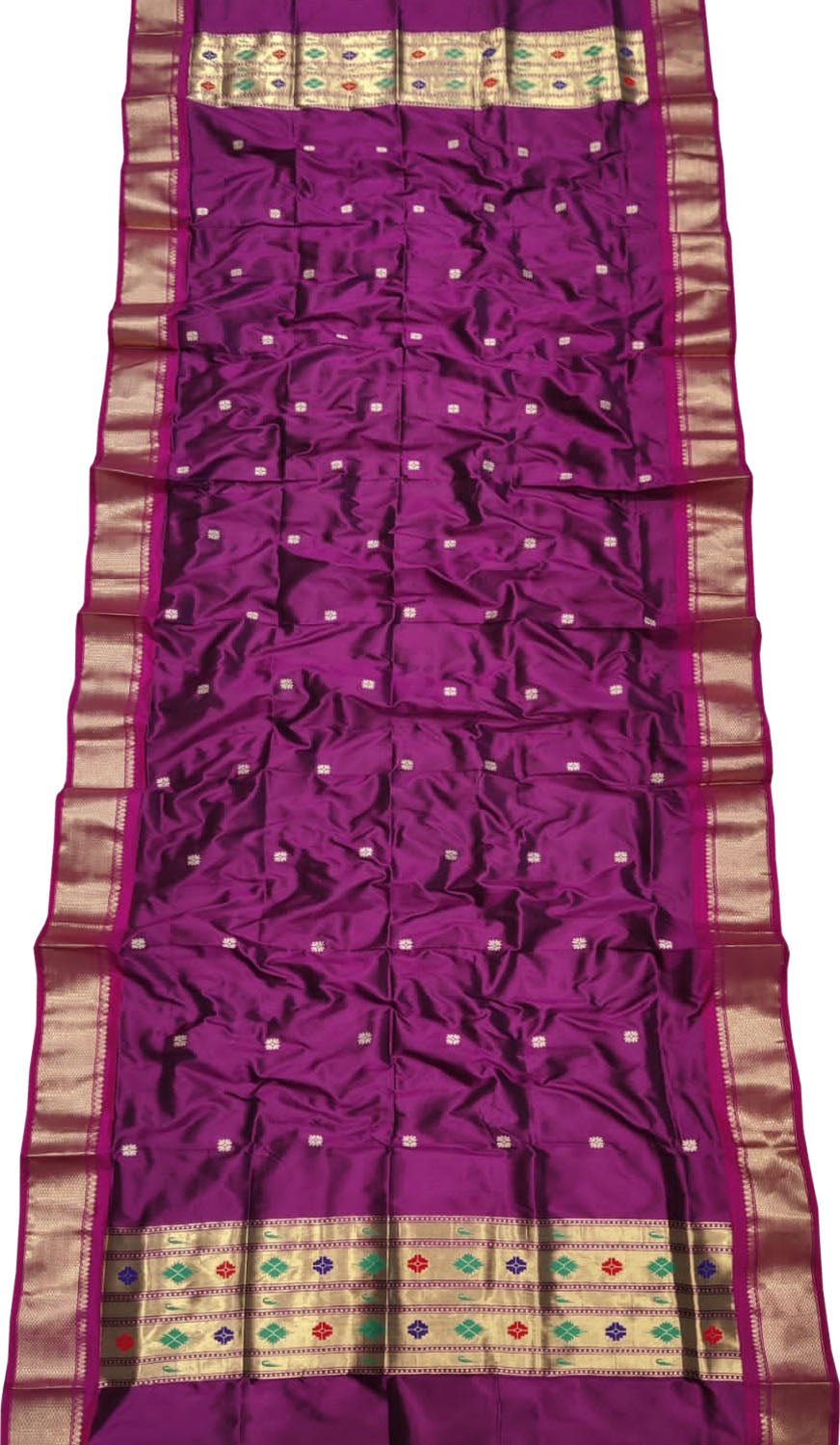 Elegant Purple Paithani Pure Silk Dupatta: A Timeless Accessory - Luxurion World