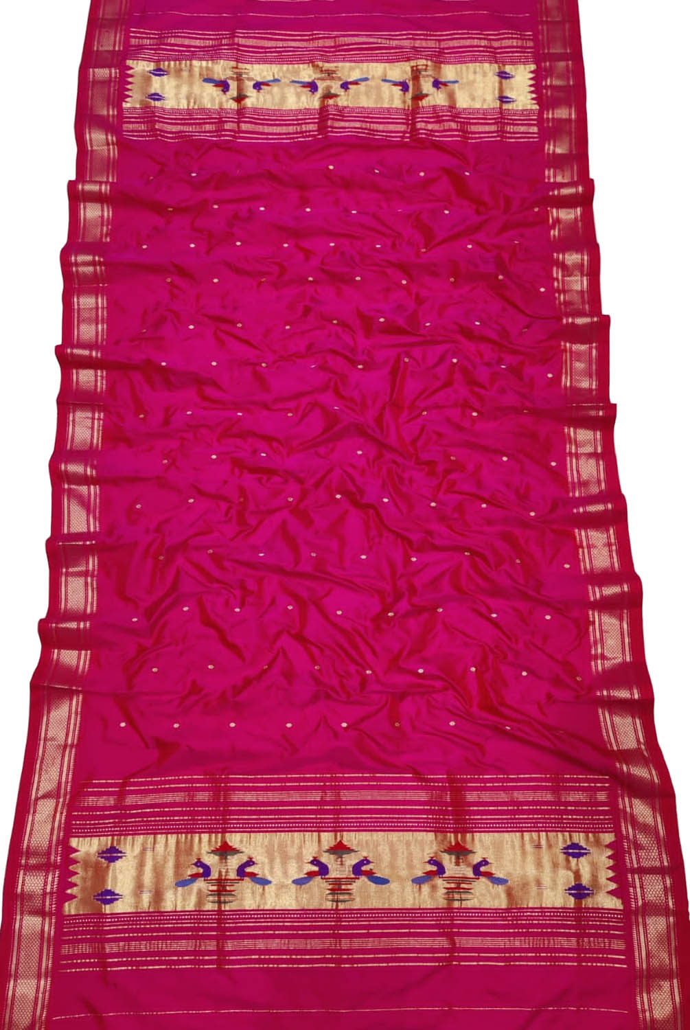 Exquisite Pink Paithani Handloom Silk Dupatta: Timeless Elegance - Luxurion World