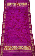 Elegant Purple Paithani Handloom Silk Dupatta: A Timeless Fashion Statement - Luxurion World