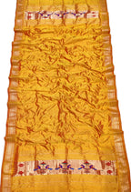 Captivating Yellow Paithani Silk Dupatta: Masterful Artistry & Timeless Beauty - Luxurion World