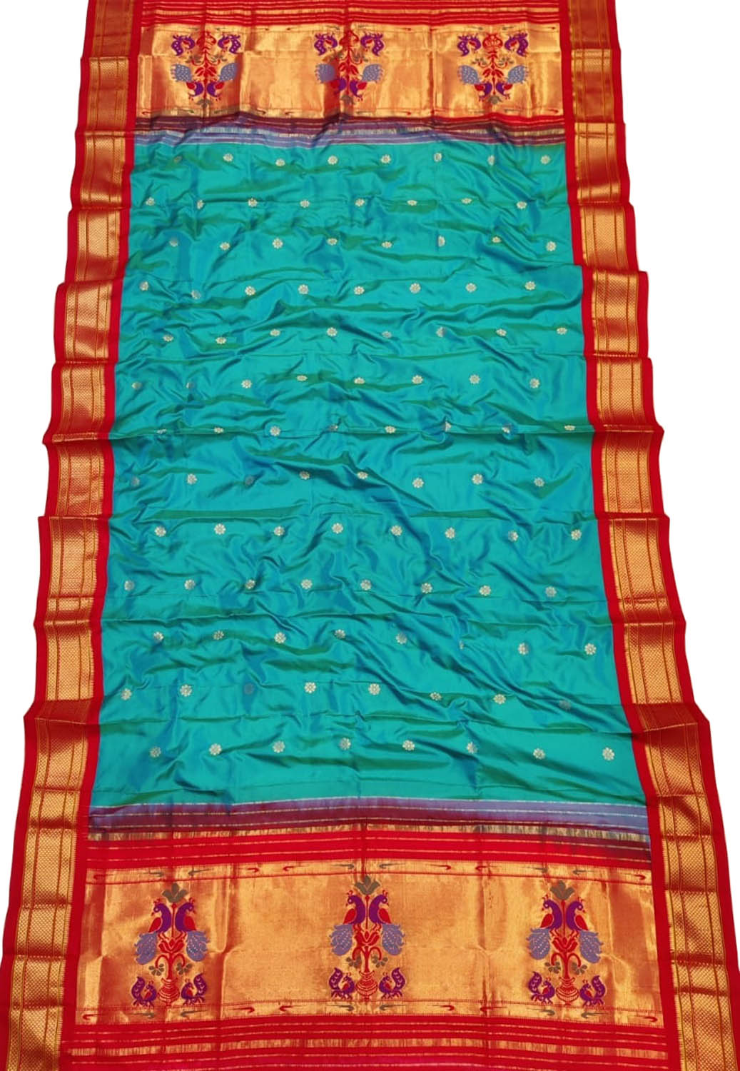 Exquisite Blue Paithani Pure Silk Dupatta: A Timeless Elegance - Luxurion World