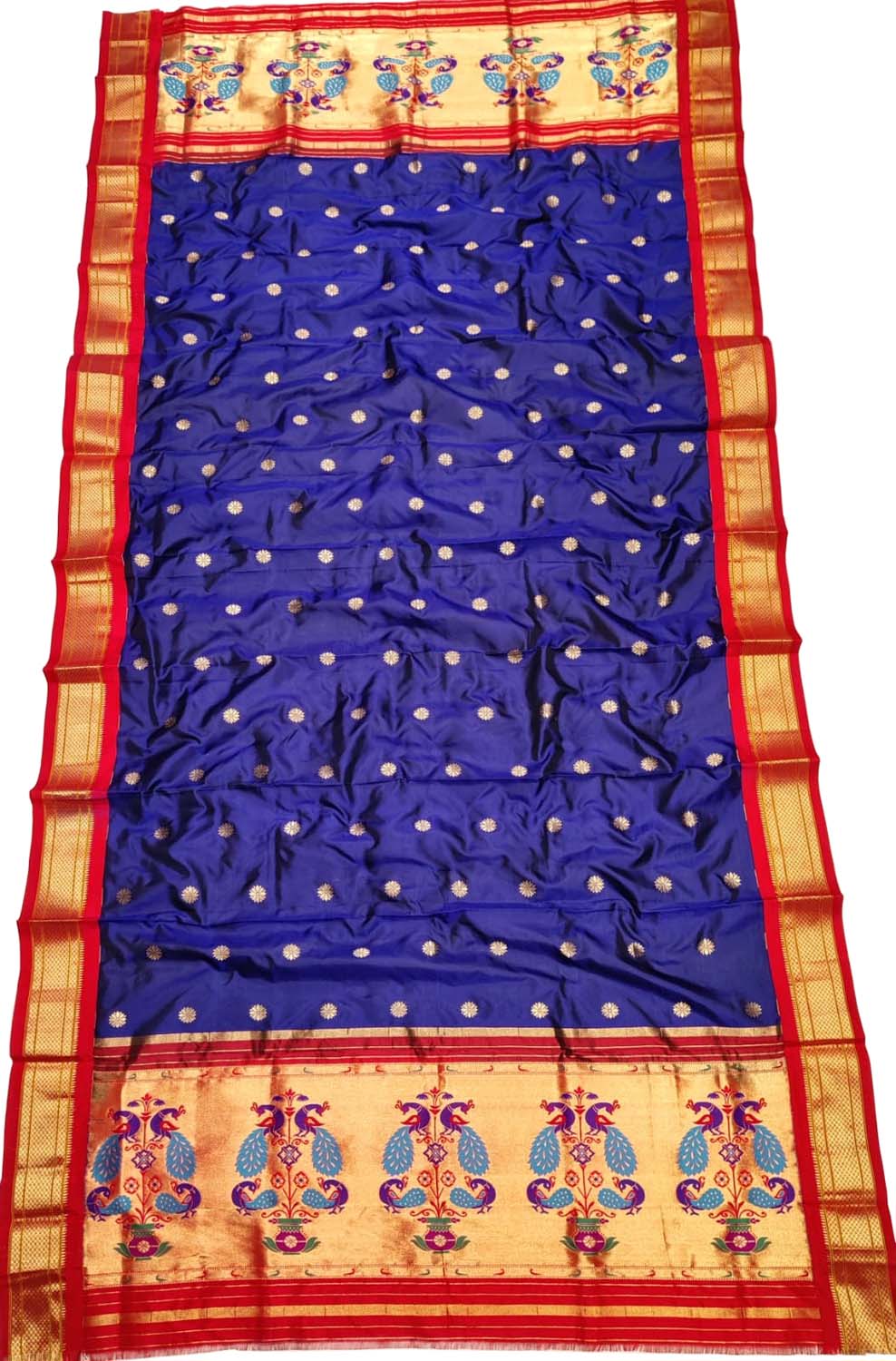 Exquisite Blue Paithani Pure Silk Dupatta: A Timeless Accessory - Luxurion World