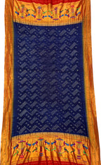 Blue Paithani Bandhani Pure Silk Dupatta - Luxurion World
