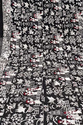 Exquisite Black Parsi Georgette Dupatta with Hand Embroidery - Luxurion World