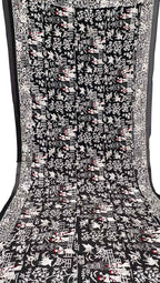 Exquisite Black Parsi Georgette Dupatta with Hand Embroidery - Luxurion World