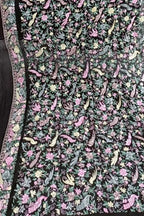 Exquisite Black Parsi Georgette Dupatta with Hand Embroidery - Luxurion World