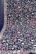 Exquisite Blue Parsi Georgette Dupatta with Hand Embroidery - Luxurion World
