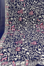 Exquisite Blue Parsi Georgette Dupatta with Hand Embroidery - Luxurion World