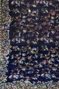 Blue Parsi Georgette Dupatta with Hand Embroidery - Luxurion World