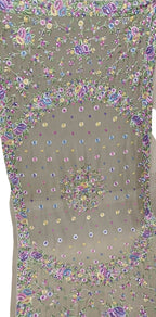 Parsi Hand Embroidered Georgette Dupatta - Luxurion World